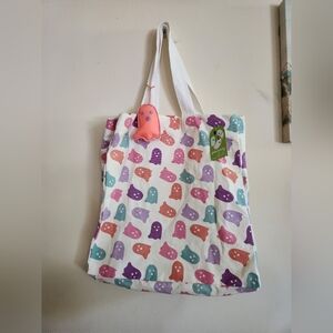 Ghost Party Halloween tote bag color ghosts NWT